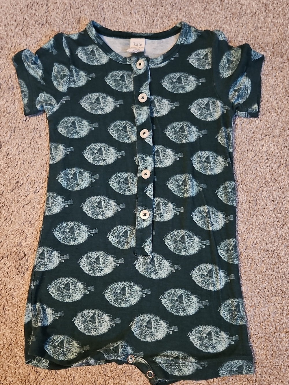 Kate Quinn Bamboo Pufferfish Romper 18-24M